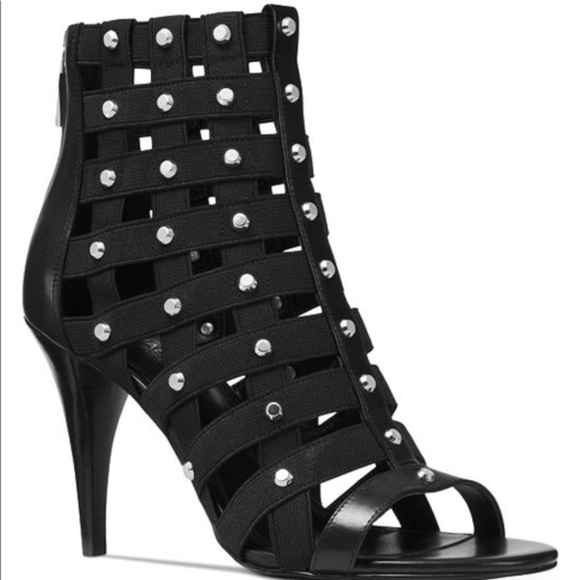 MICHAEL Michael Kors Shoes - MK Michael Kors Black Shoes Sherry Studded Heels